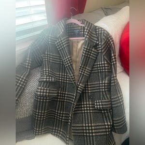 Plaid Wool Jacket (Abercrombie + Fitch) size medium